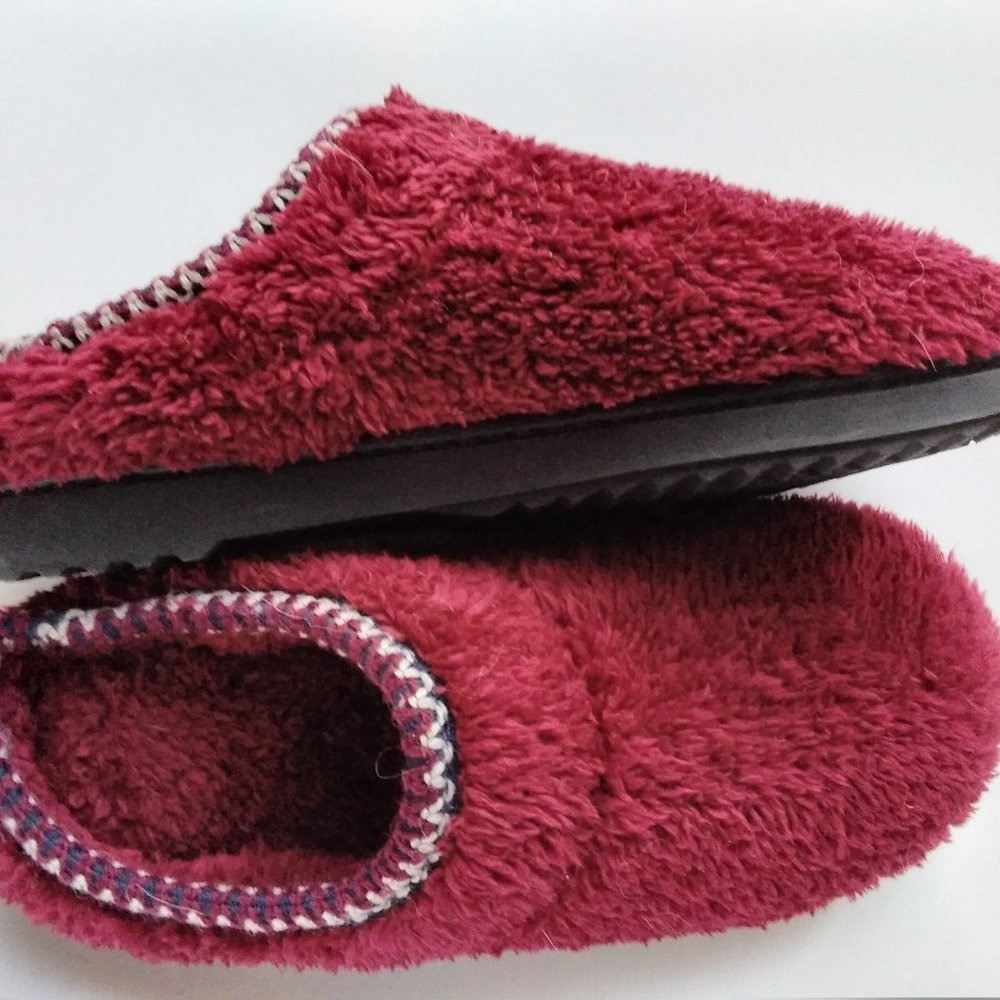 Dearfoams Merlot women's slippers Medium 7 8 burgundy